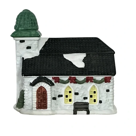 Vintage Village Church St Jude Porcelain Christmas Light Up House Holiday Decor - Picture 7 of 16